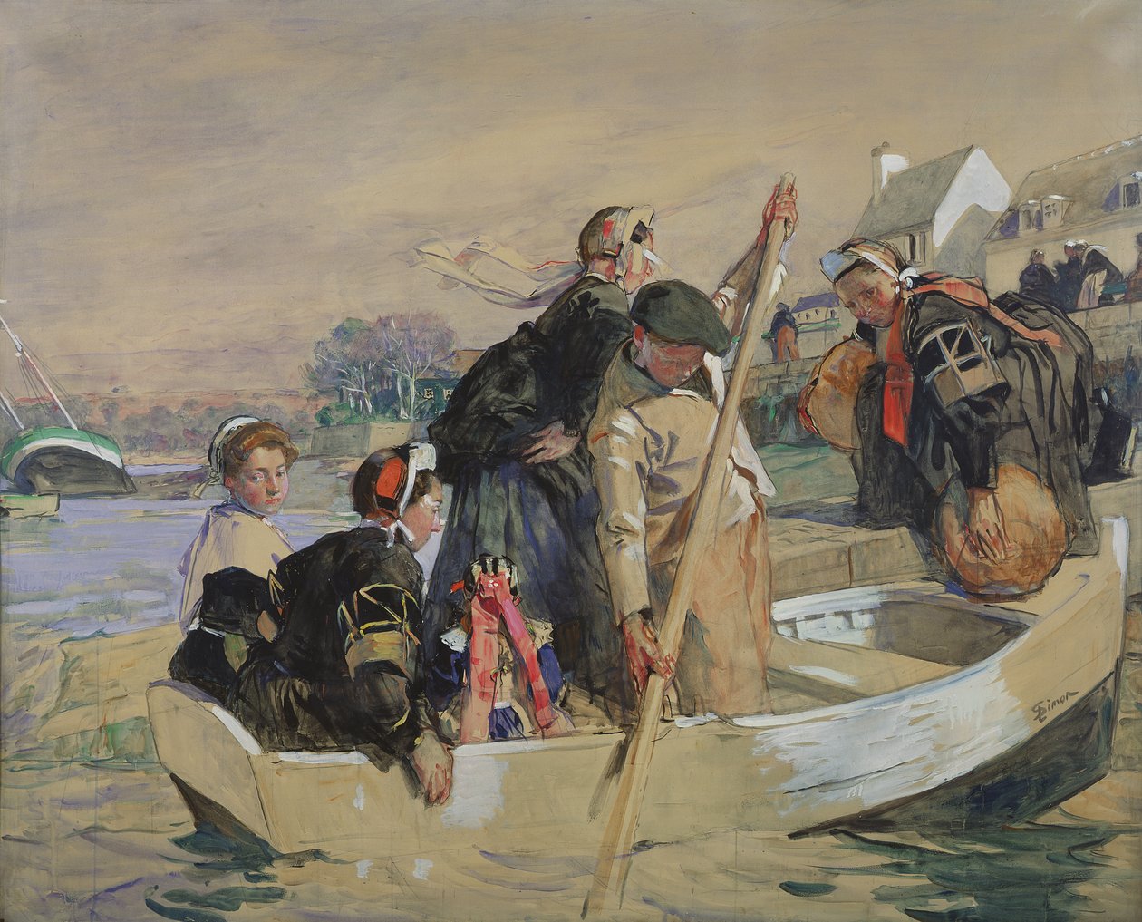 Bretonse scène door Lucien Simon