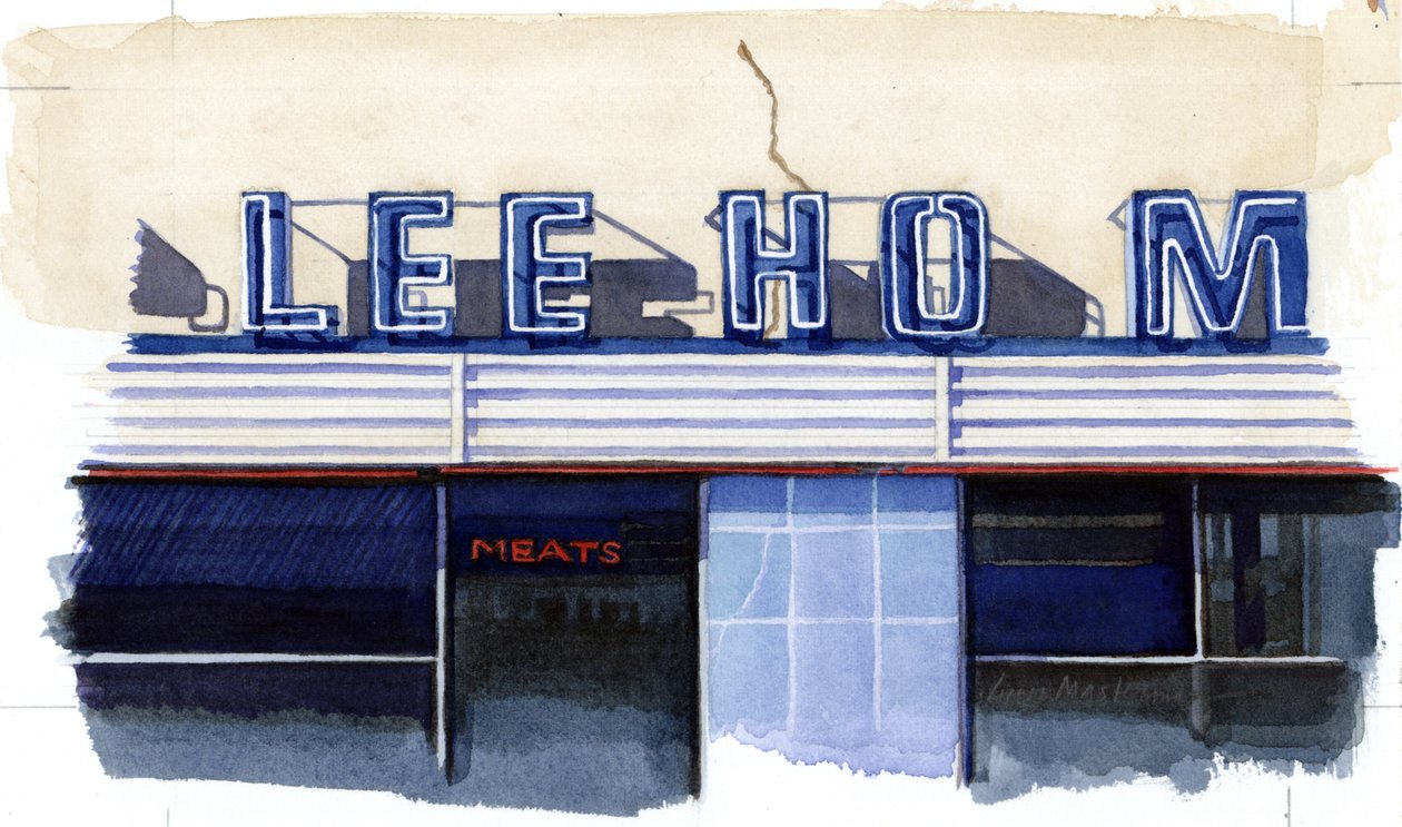 Jerrys Lee Ho Market door Lucy Masterman