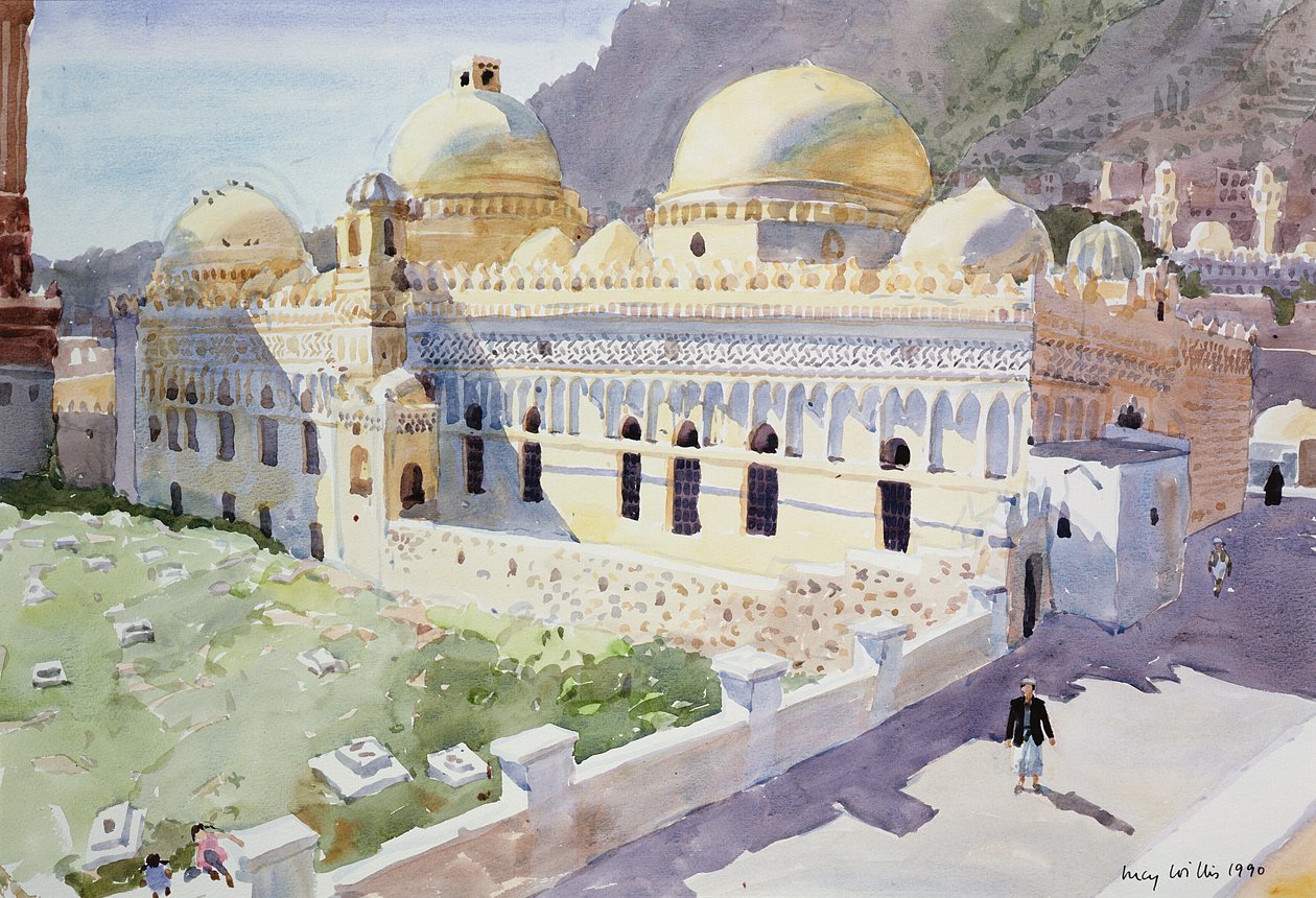 Moskee, Taiz, Jemen, 1990 door Lucy Willis