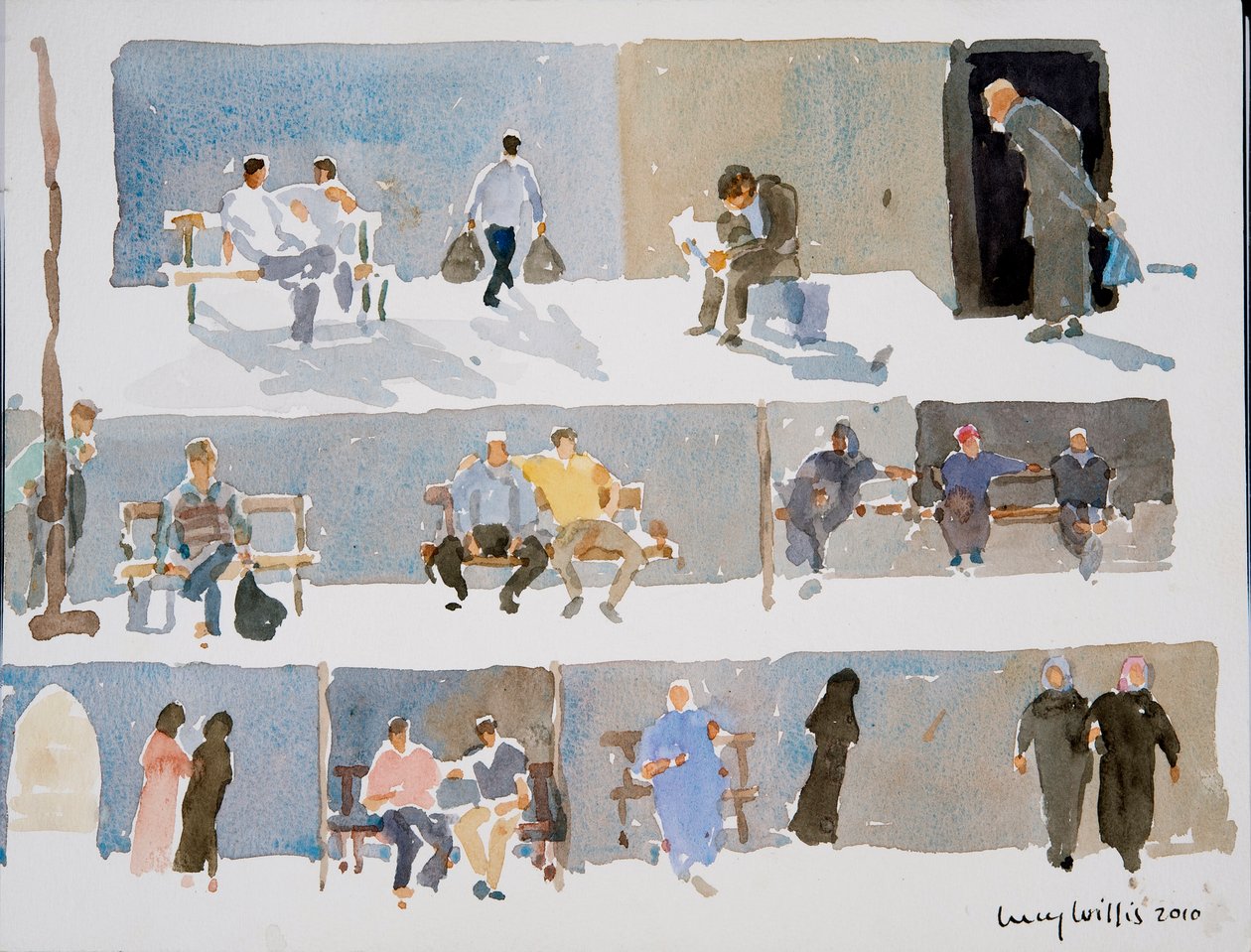 Mensen van Aleppo, 2010 door Lucy Willis