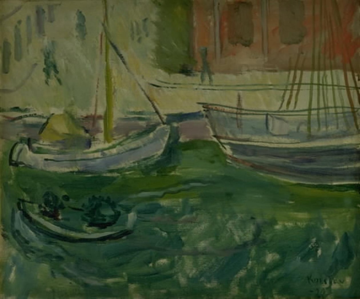 Uitzicht op Nyhavn door Ludvig Karsten