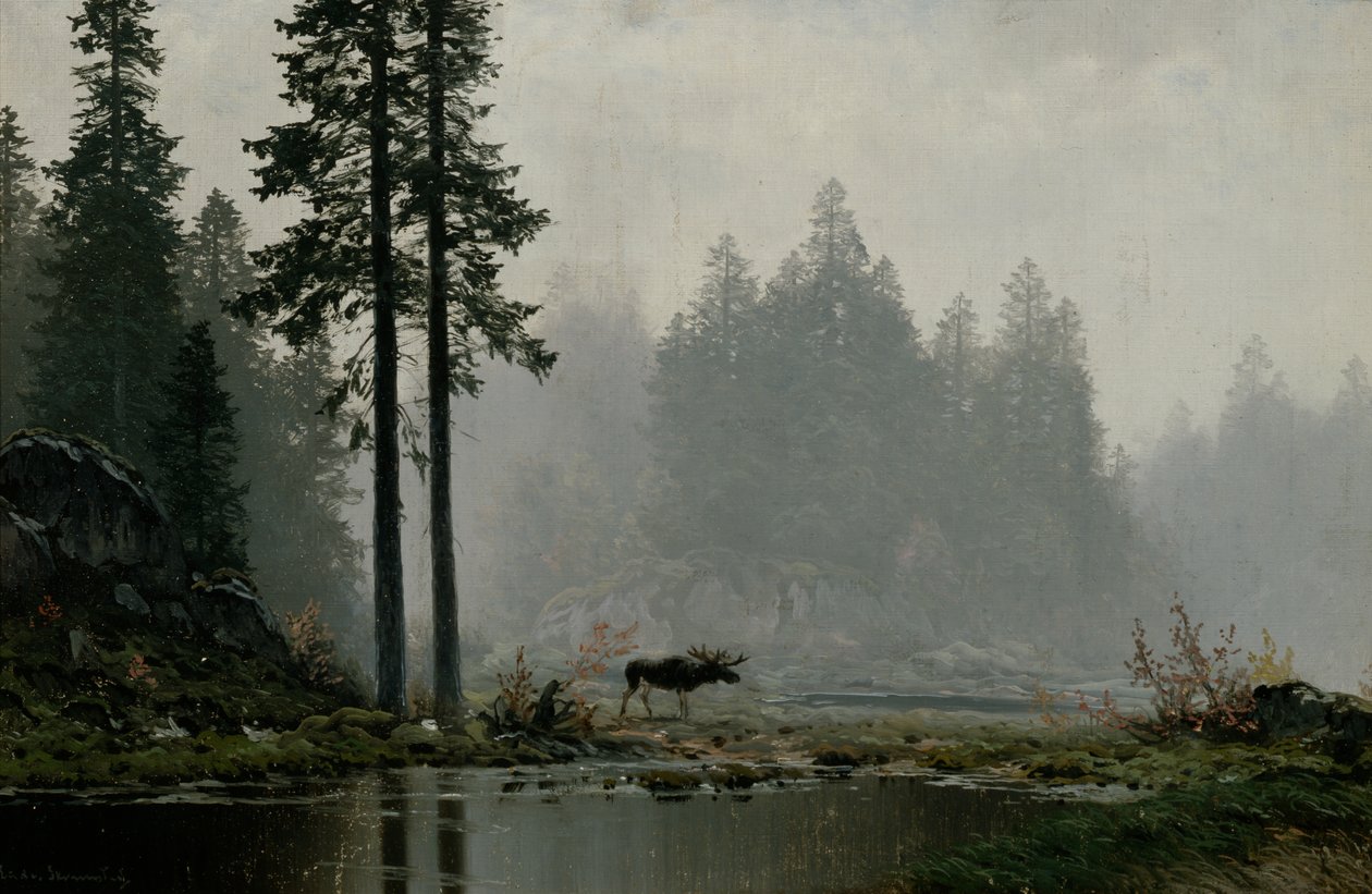 Herfstmist door Ludvig Skramstad