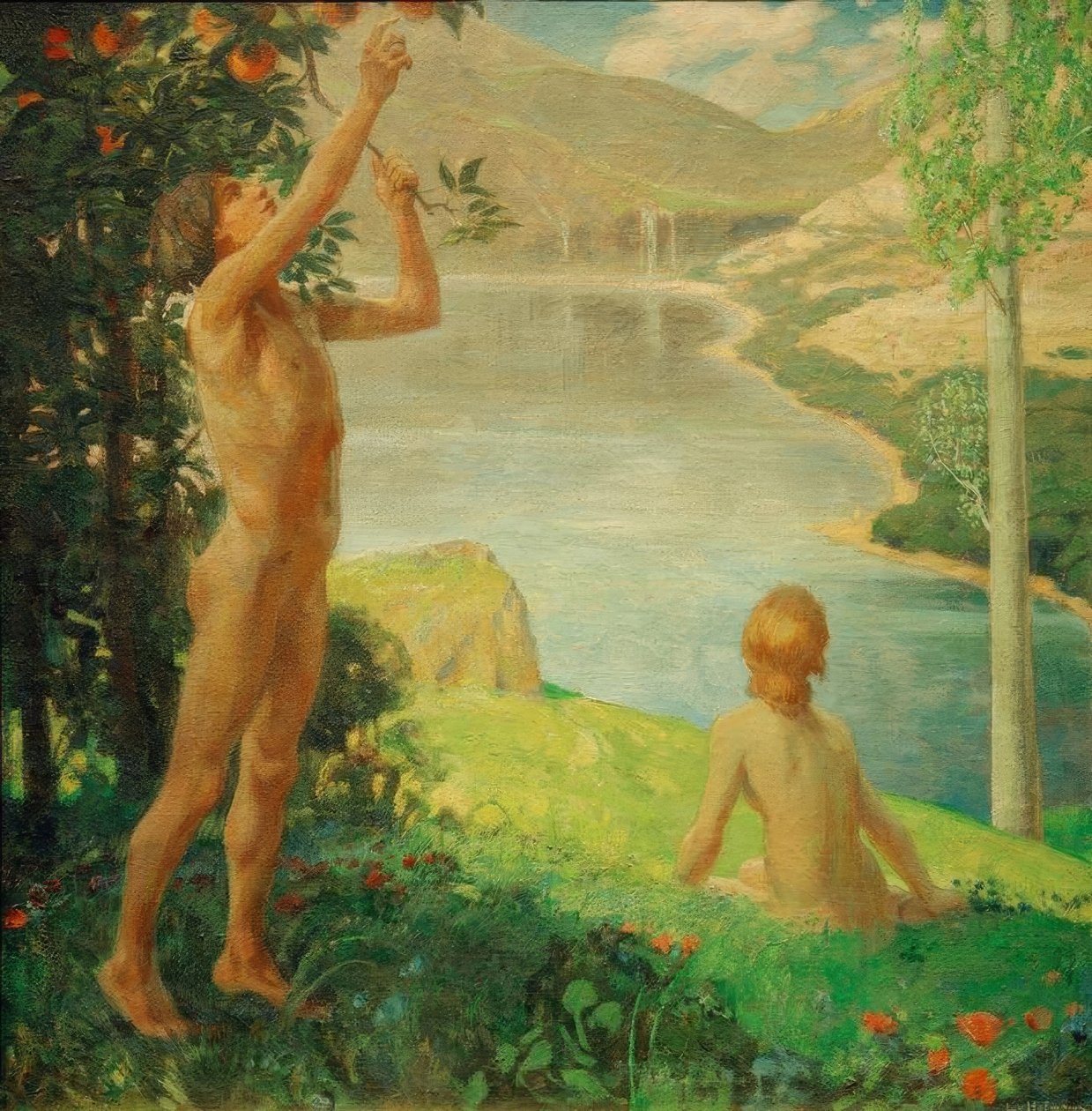 Idylle door Ludwig von Hofmann