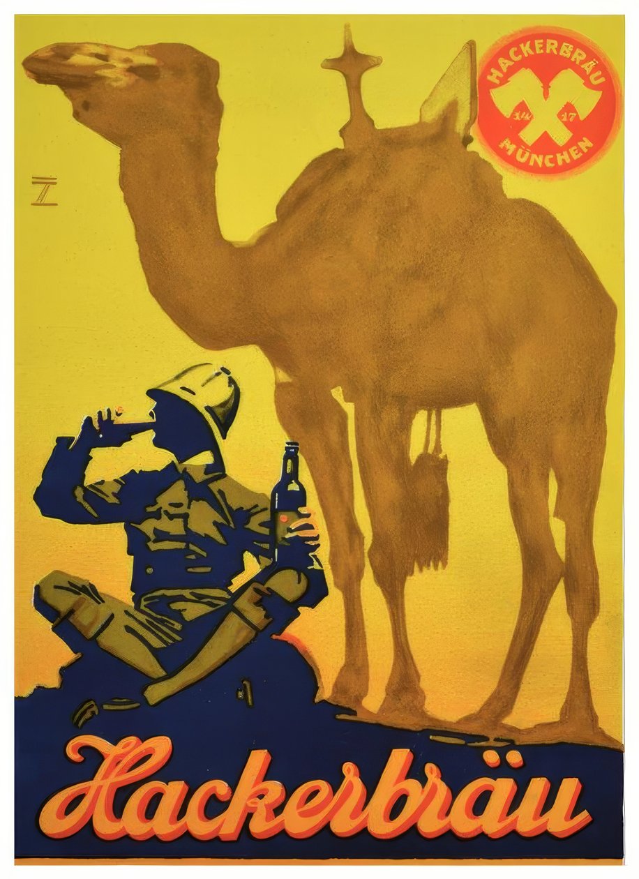 Hackerbräu Bier door Ludwig Hohlwein
