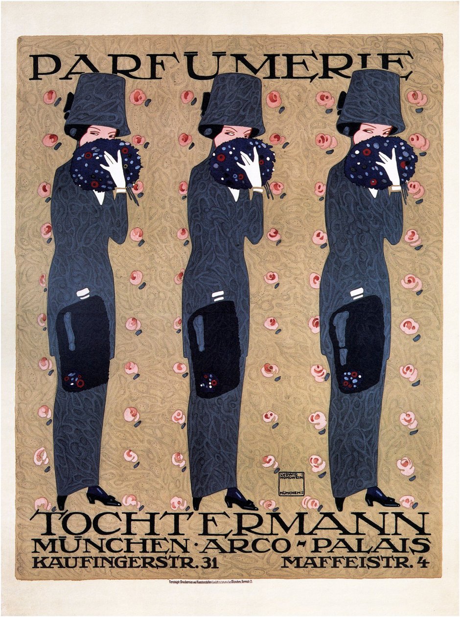 Parfumerie Tochtermann, 1910 door Ludwig Hohlwein