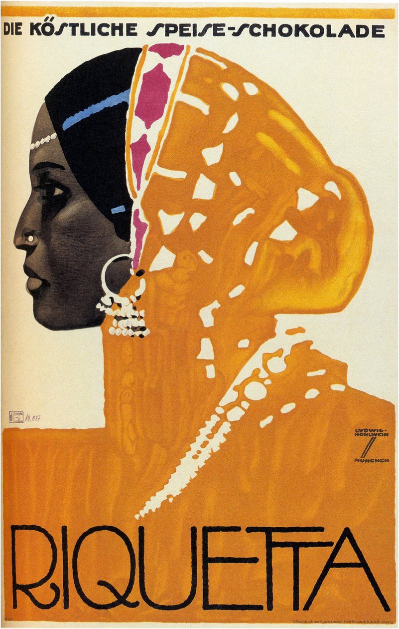 Riquetta Chocolade, 1925 door Ludwig Hohlwein