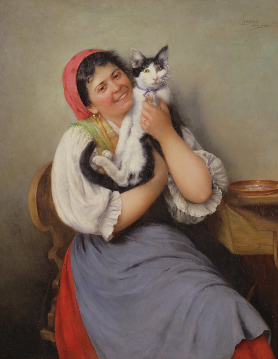 Haar favoriete kat door Ludwig Kohrl