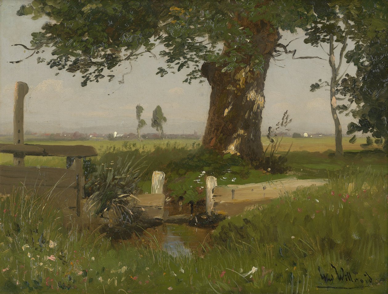 Zomers weidelandschap in Karinthië door Ludwig Willroider