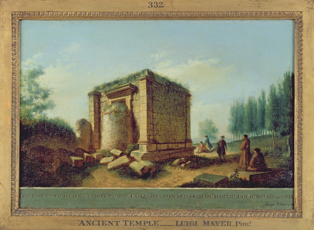Oude Tempel door Luigi Mayer