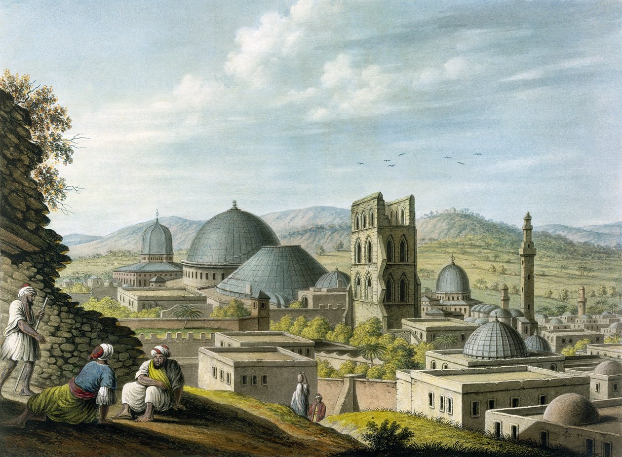 Jeruzalem vanuit het Westen, uitgegeven door William Watts, 1805 door Luigi Mayer