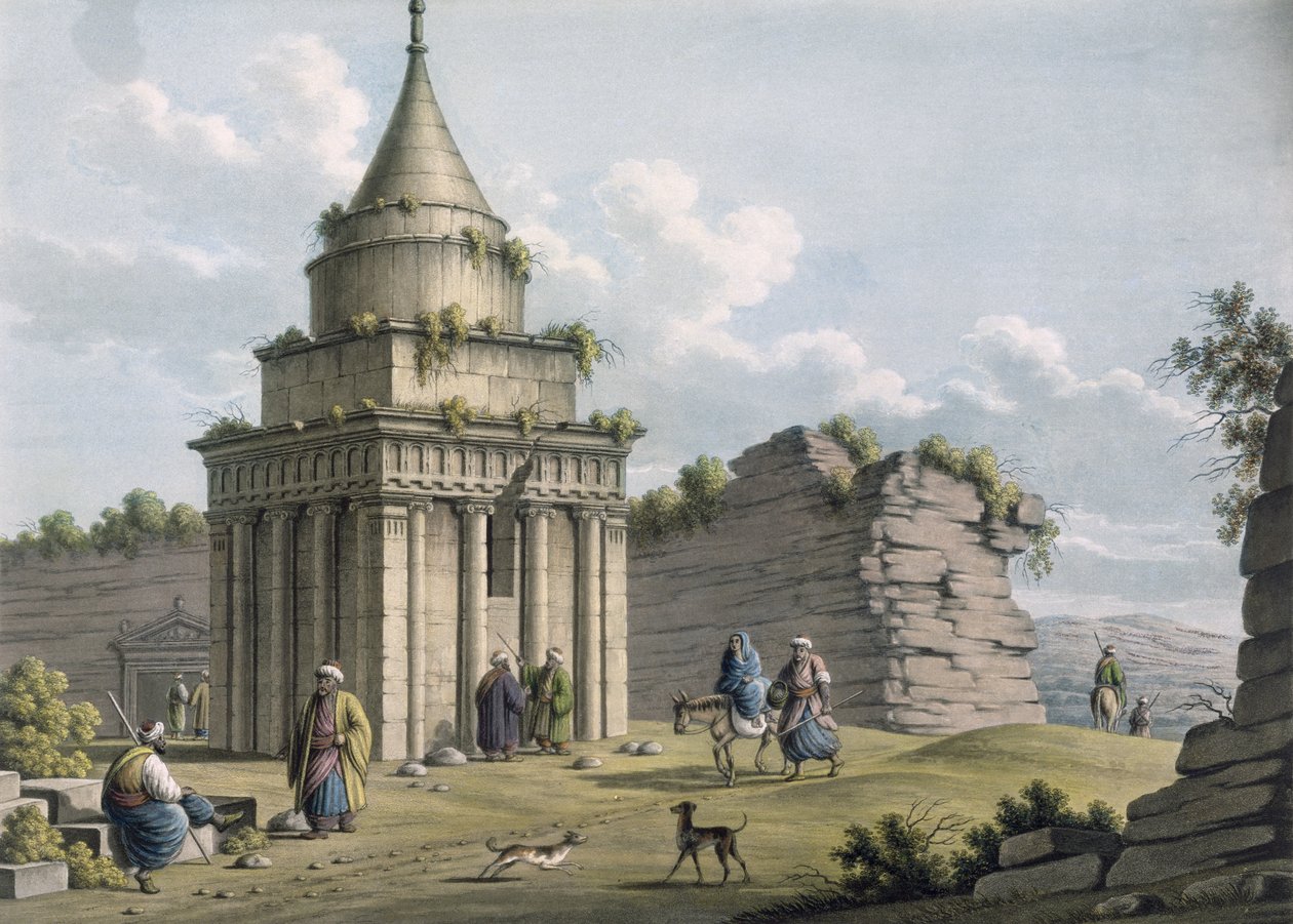 Het Graf van Absalom, Jeruzalem, uitgegeven door William Watts, 1805 door Luigi Mayer