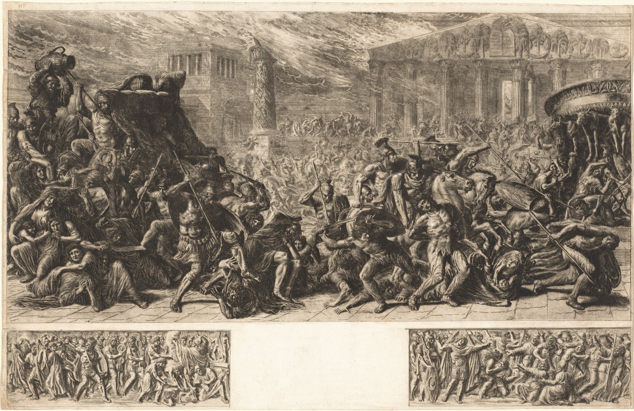 De Plundering van de Tempel in Jeruzalem door Luigi Ademollo