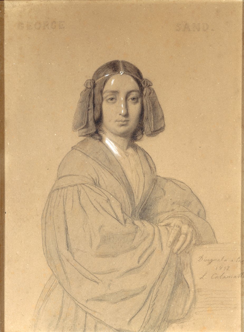 Portret van George Sand, 1837 door Luigi Calamatta