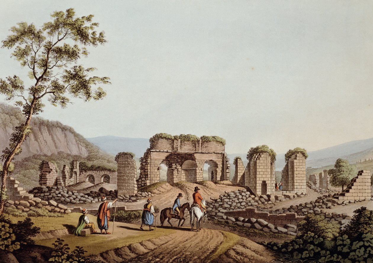 Overblijfselen van de tempel van Diana in Efeze door Luigi Mayer