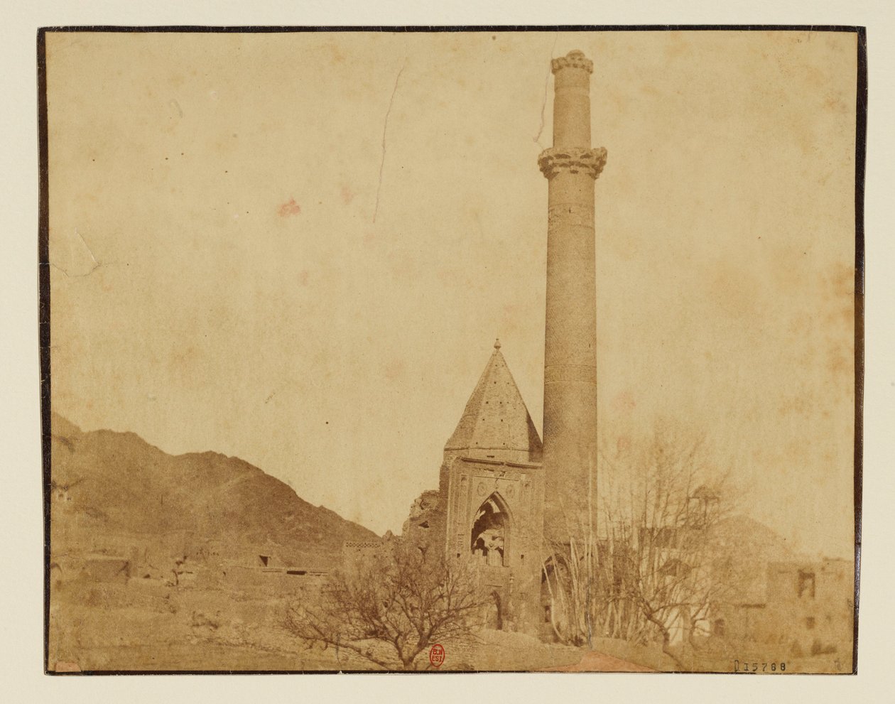 Natanz, minaret Khanqah van Abd al-Samad door Luigi Pesce