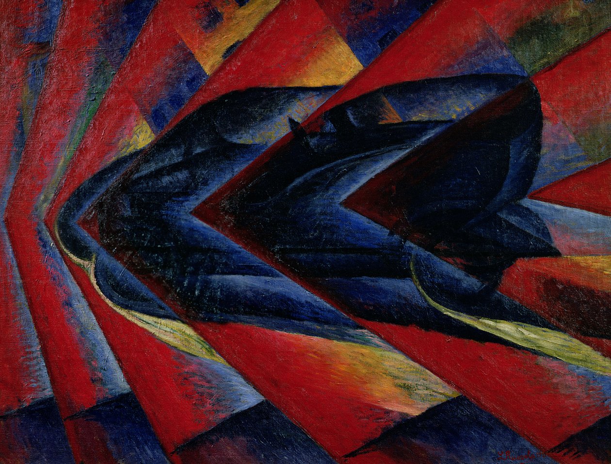 Het Dynamisme van een Automobiel door Luigi Russolo