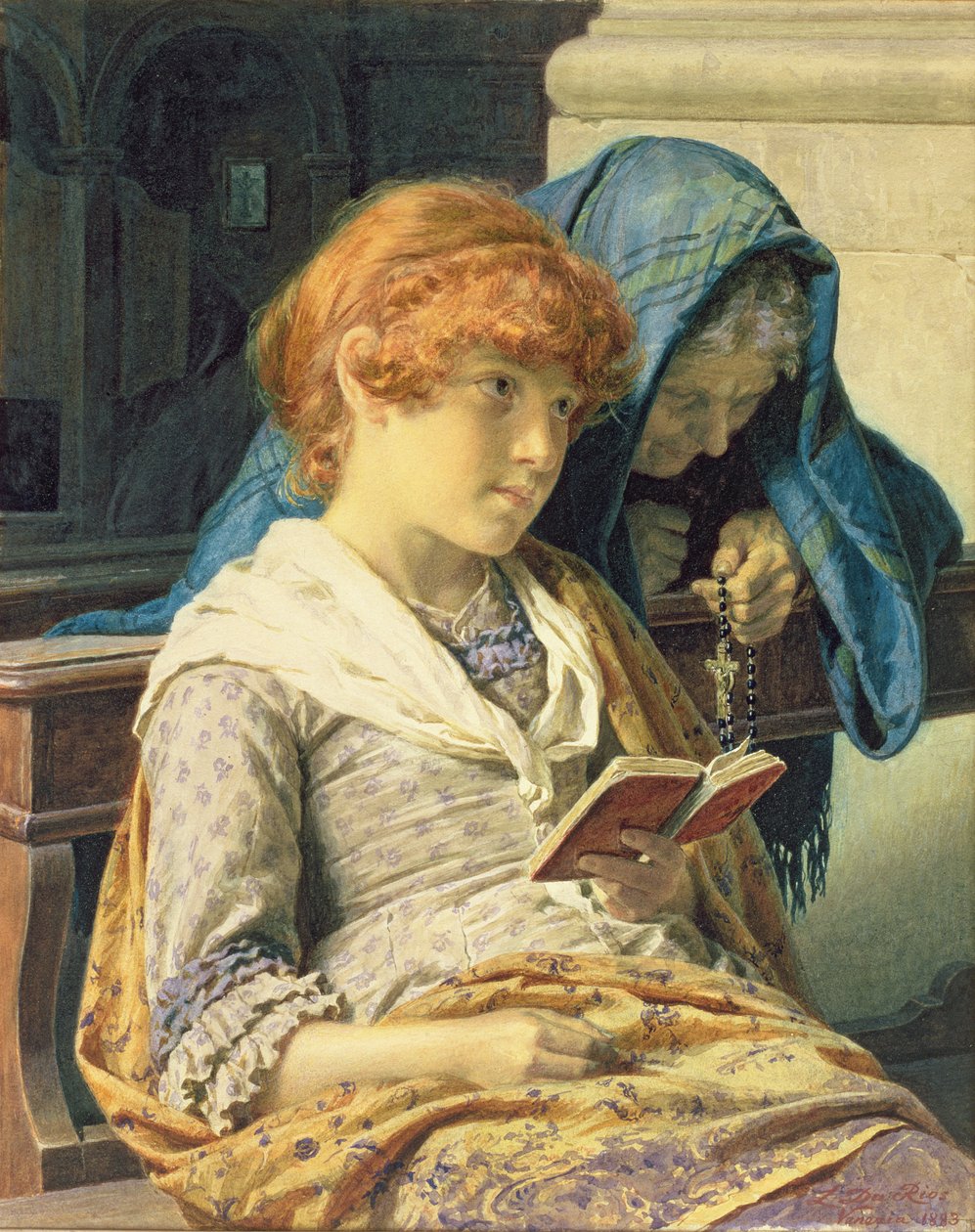 In de Kerk, 1883 door Luigi da Rios