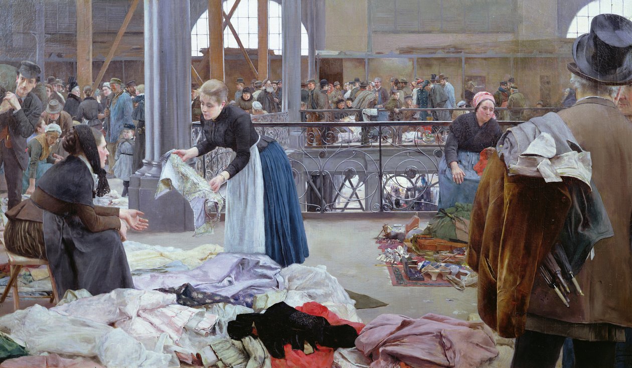 Le Carreau du Temple, Parijs, 1890 door Luis Jimenez y Aranda