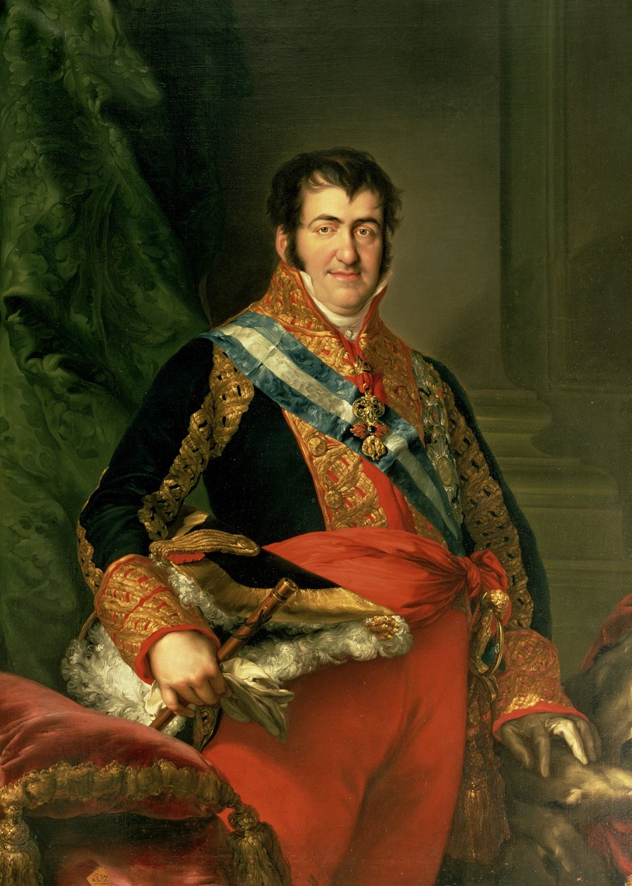 Ferdinand VII (1784-1833) door Luis Lopez Piquer