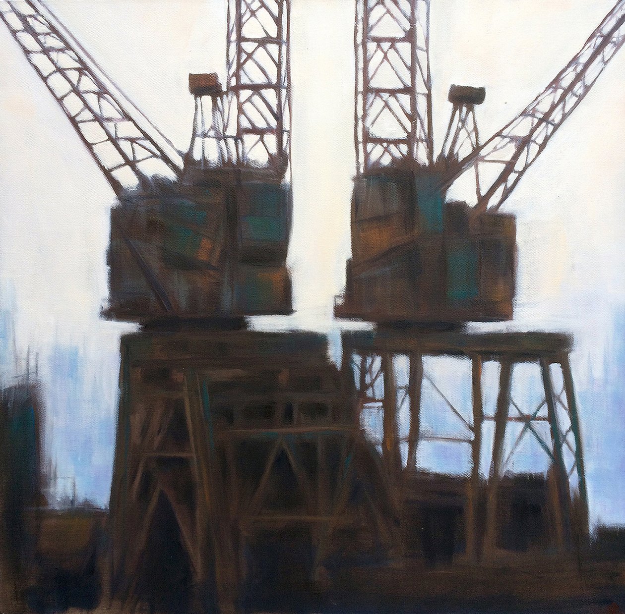 Battersea Brothers, 2011 (olieverf op doek) door Luke M Walker