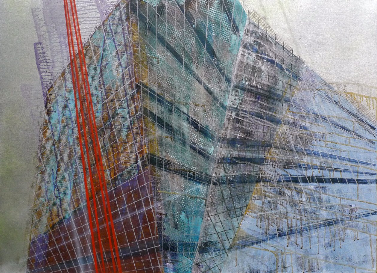 Metastructuur VI, 2016 (olieverf op doek) door Luke M Walker