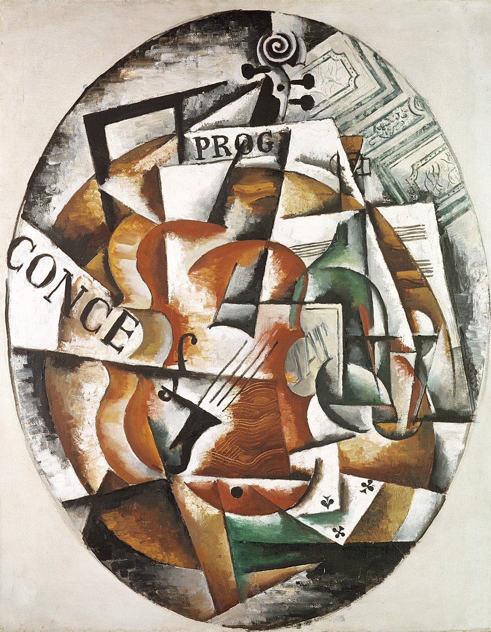 Viool, 1915 door Lyubov Sergeevna Popova