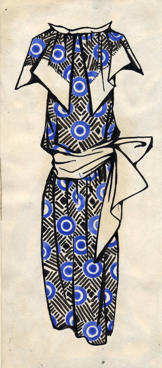 Ontwerp voor een jurk, 1924 door Lyubov Sergeevna Popova