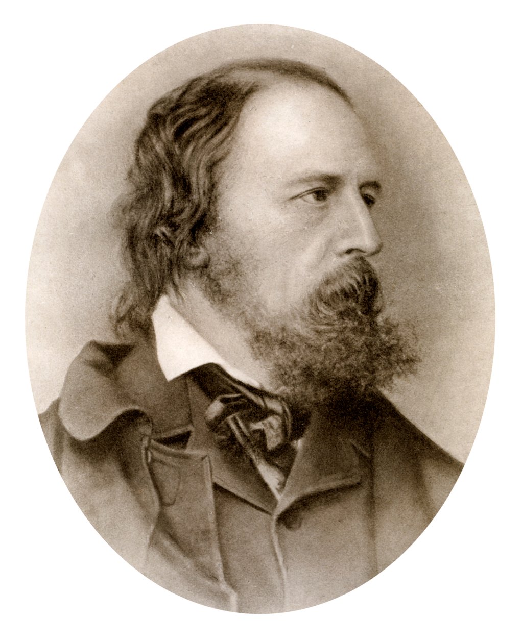 Alfred, Lord Tennyson, Engelse dichter, 1909 door M Arnault