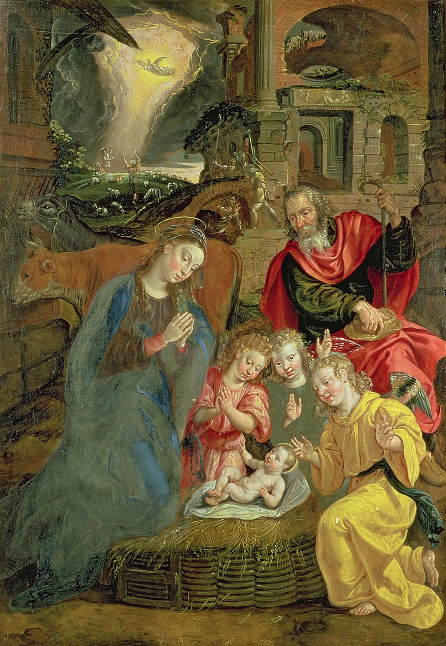 Geboorte van Christus door Maarten de Vos