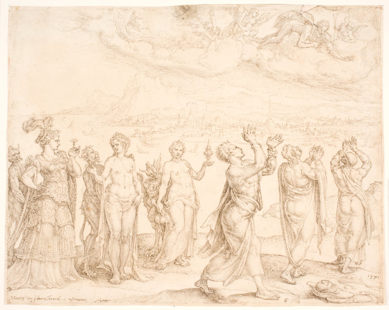 Leid ons niet in verzoeking (ne nos inducas) door Maarten van Heemskerck