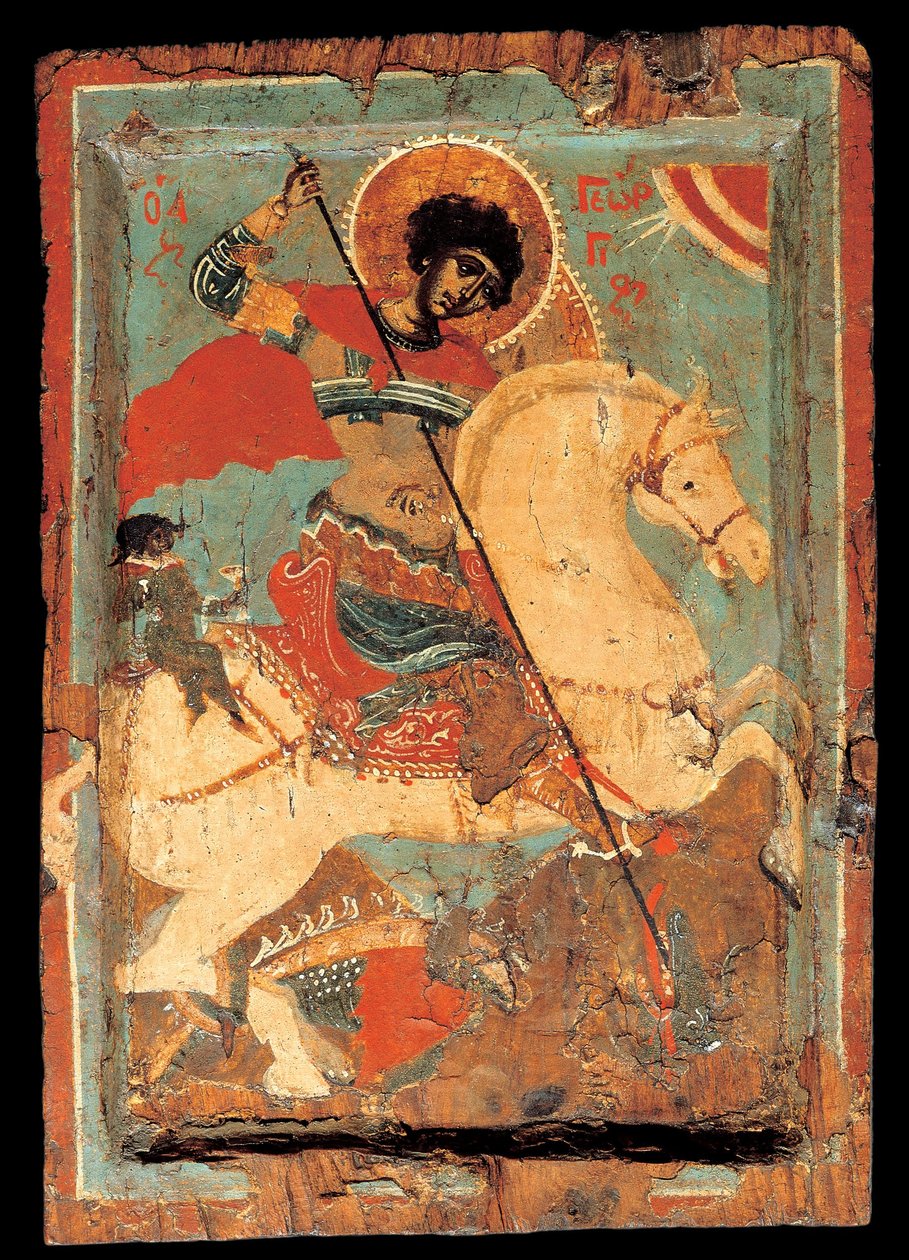 Sint-Joris de drakendoder te paard door Macedonian workshop