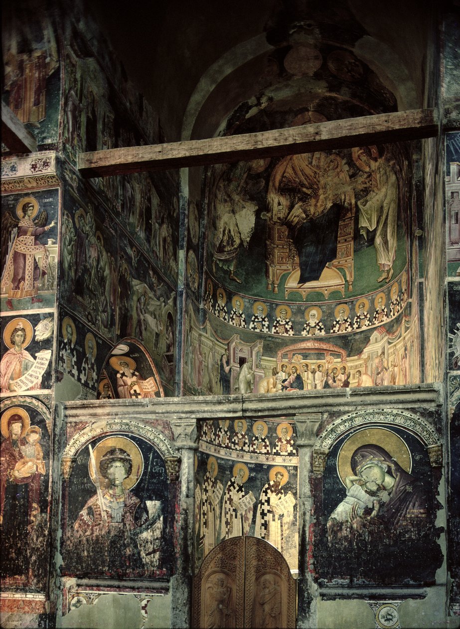 Iconostase en apsis, fresco