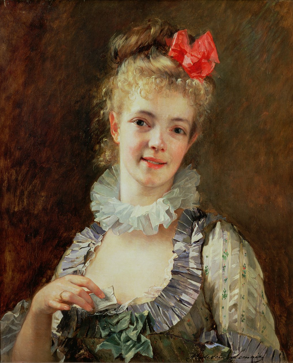 Meisje met liefdesbrief, of de Valentijn door Madeleine Lemaire