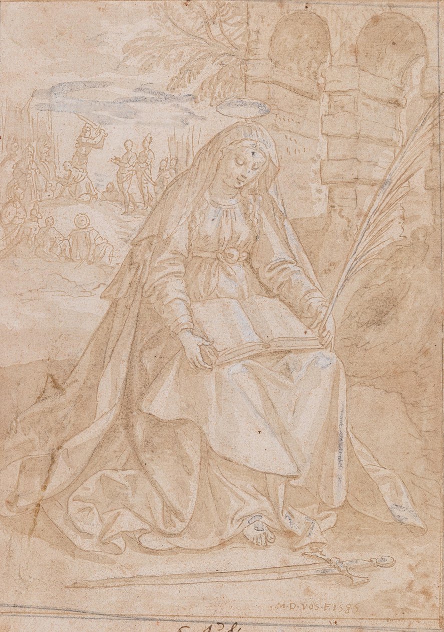Sint Justine door Maerten Vos de