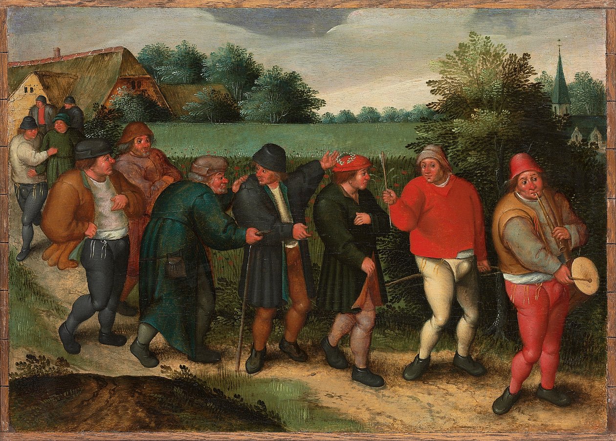 De processie van de bruidegom door Maerten van Cleve