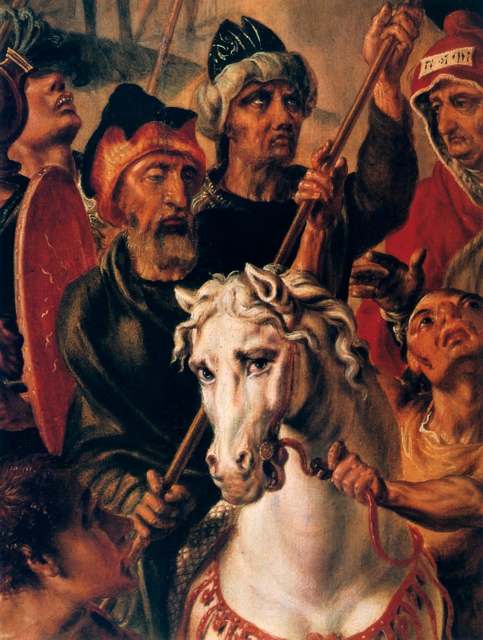 Calvarie, (detail) door Maerten van Heemskerck