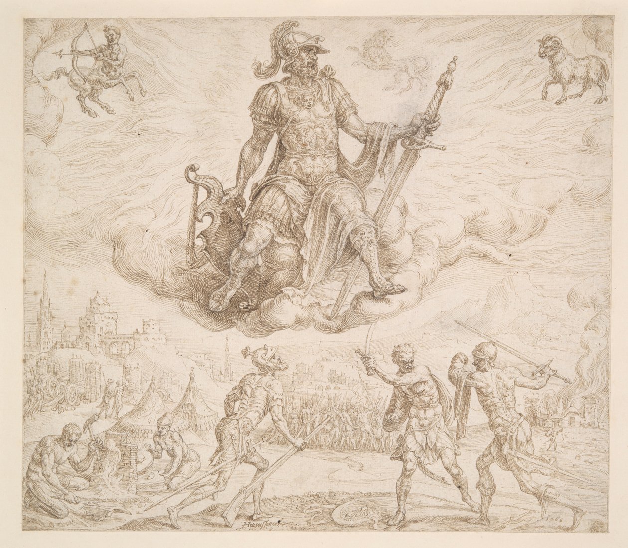 Mars, het Cholerische Temperament door Maerten van Heemskerck