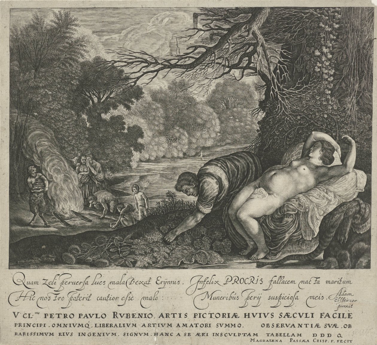 Cephalus en Procris door Magdalena van de Passe