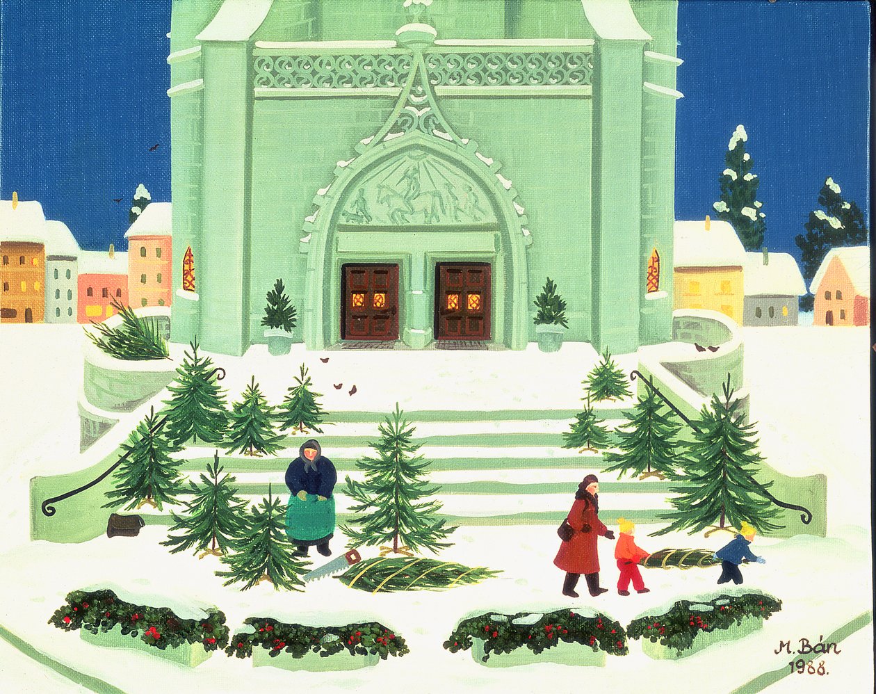 Kerstboomverkoop, 1988 door Magdolna Ban