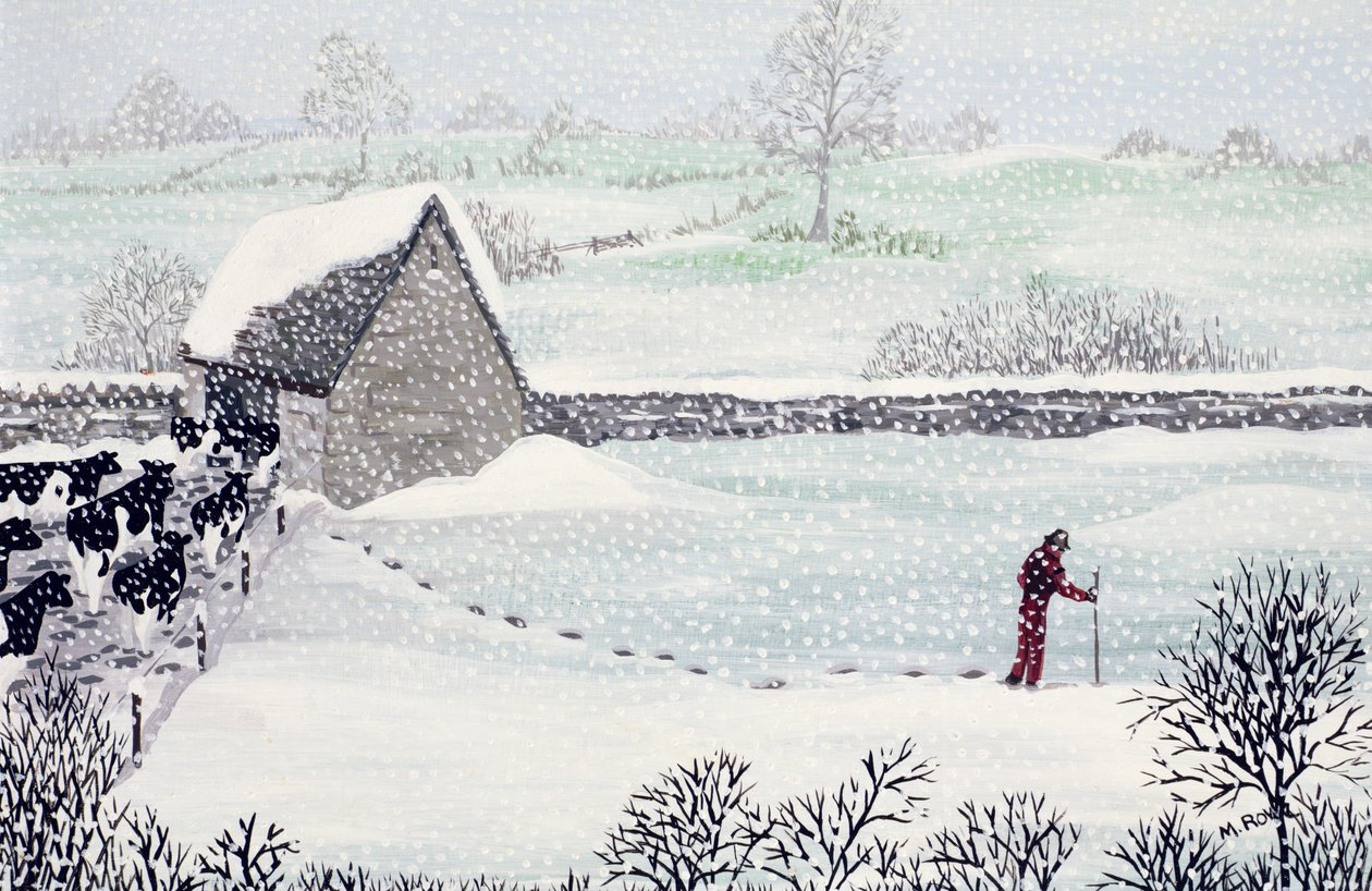 Cotswold Boerderij in de Winter door Maggie Rowe