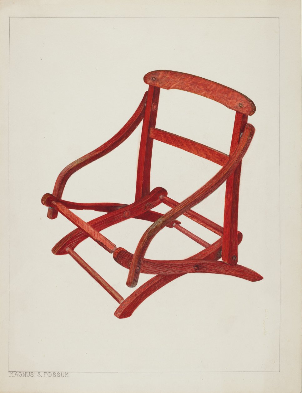 Opvouwbare Kinderstoel, ca. 1938 door Magnus S. Fossum