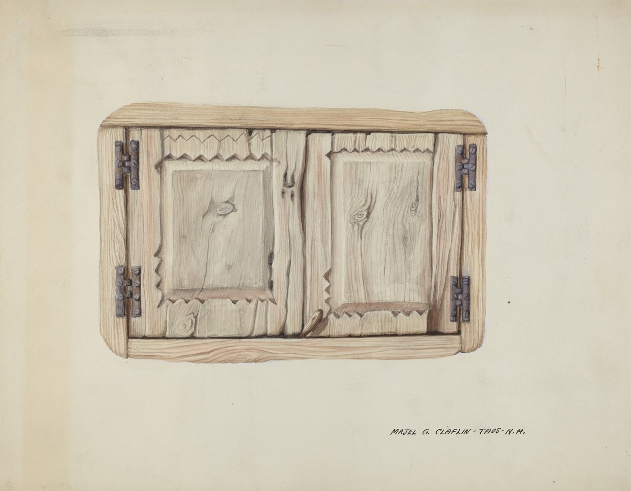 Twee Muurdeuren, ca. 1937 door Majel G. Claflin