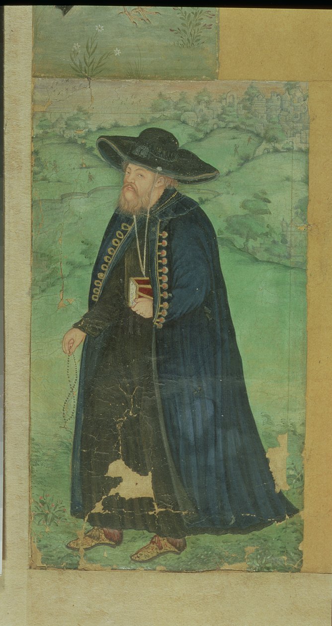 Een jezuïet priester, ingeschreven in het Perzisch: 