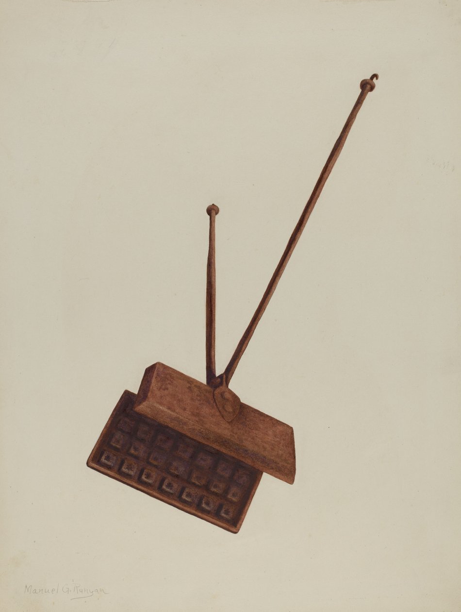 Haard Wafelijzer, c. 1939 door Manuel G. Runyan