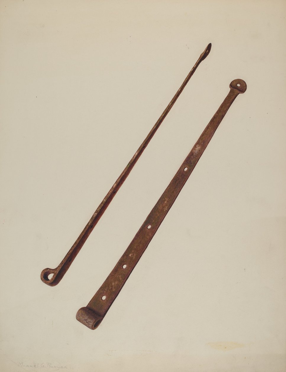 Strap Scharnieren, ca. 1939 door Manuel G. Runyan