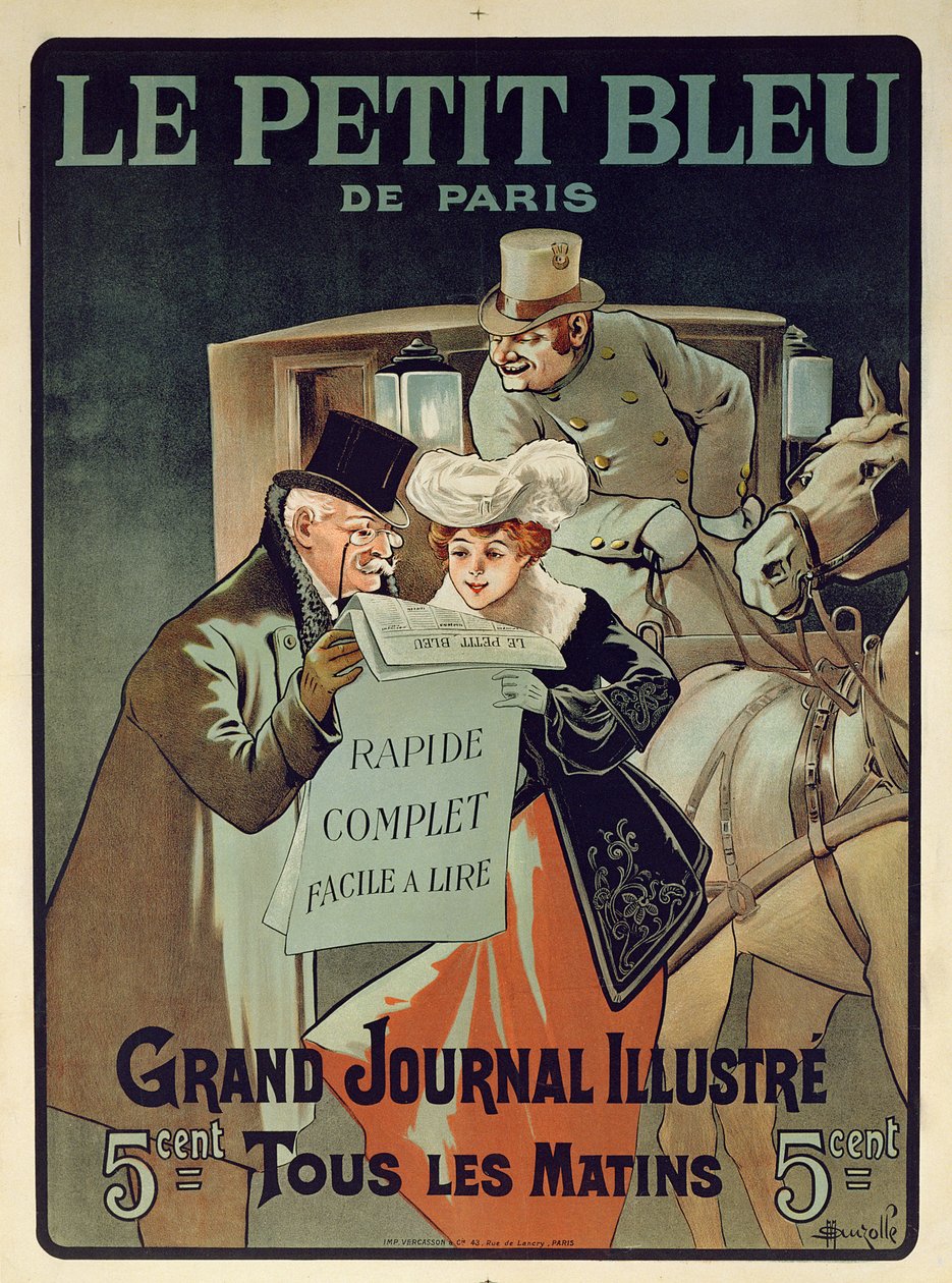 Franse poster die de krant 