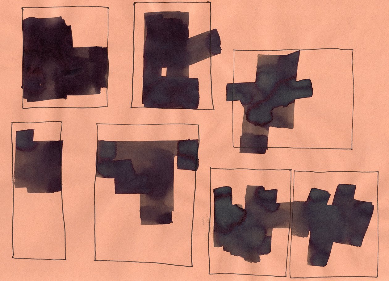 Zonder titel, 2014 (grafiet en inkt op papier) door Marco Campedelli
