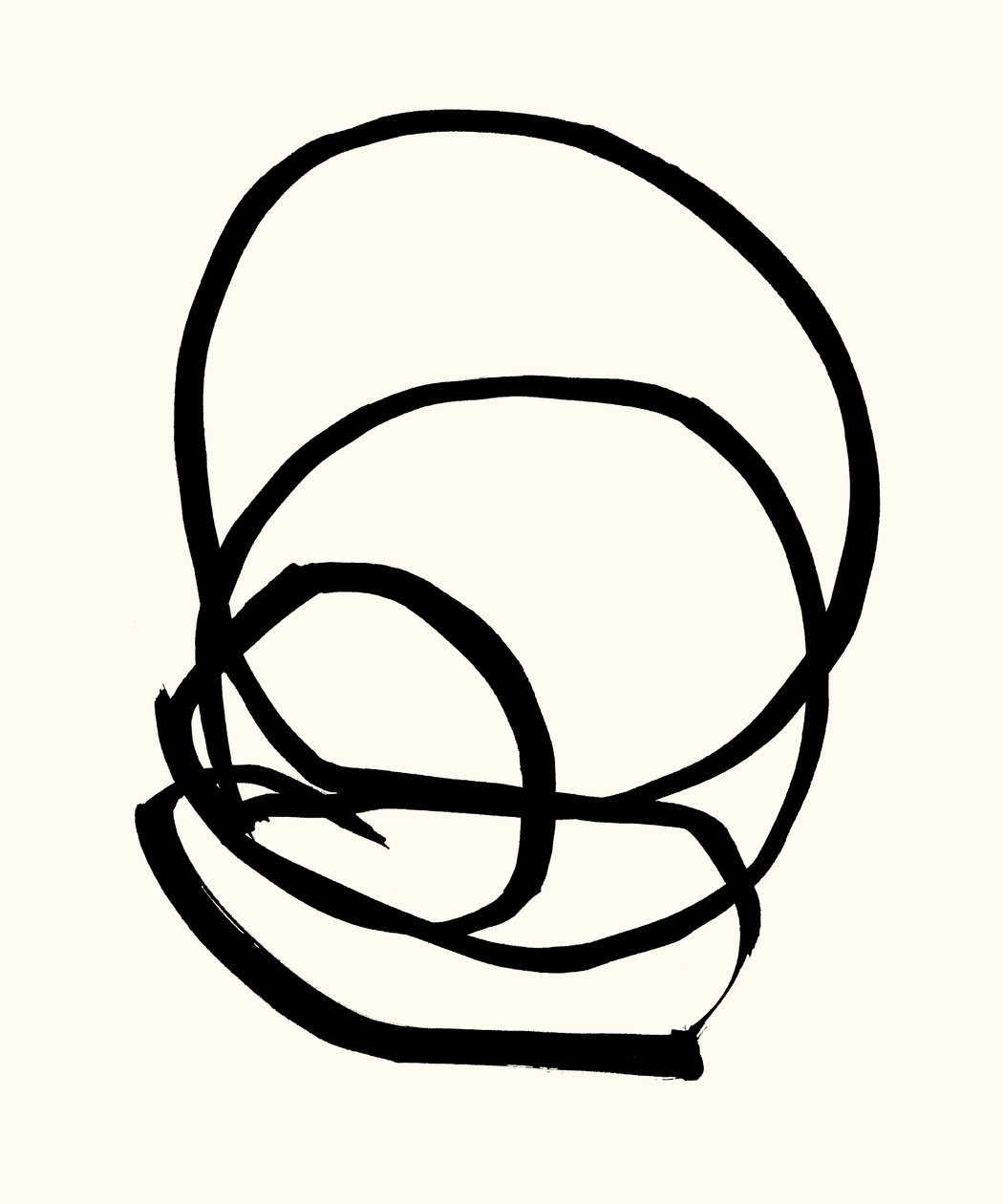 Trilling_02, 2023 (inkt op papier) door Marco Campedelli
