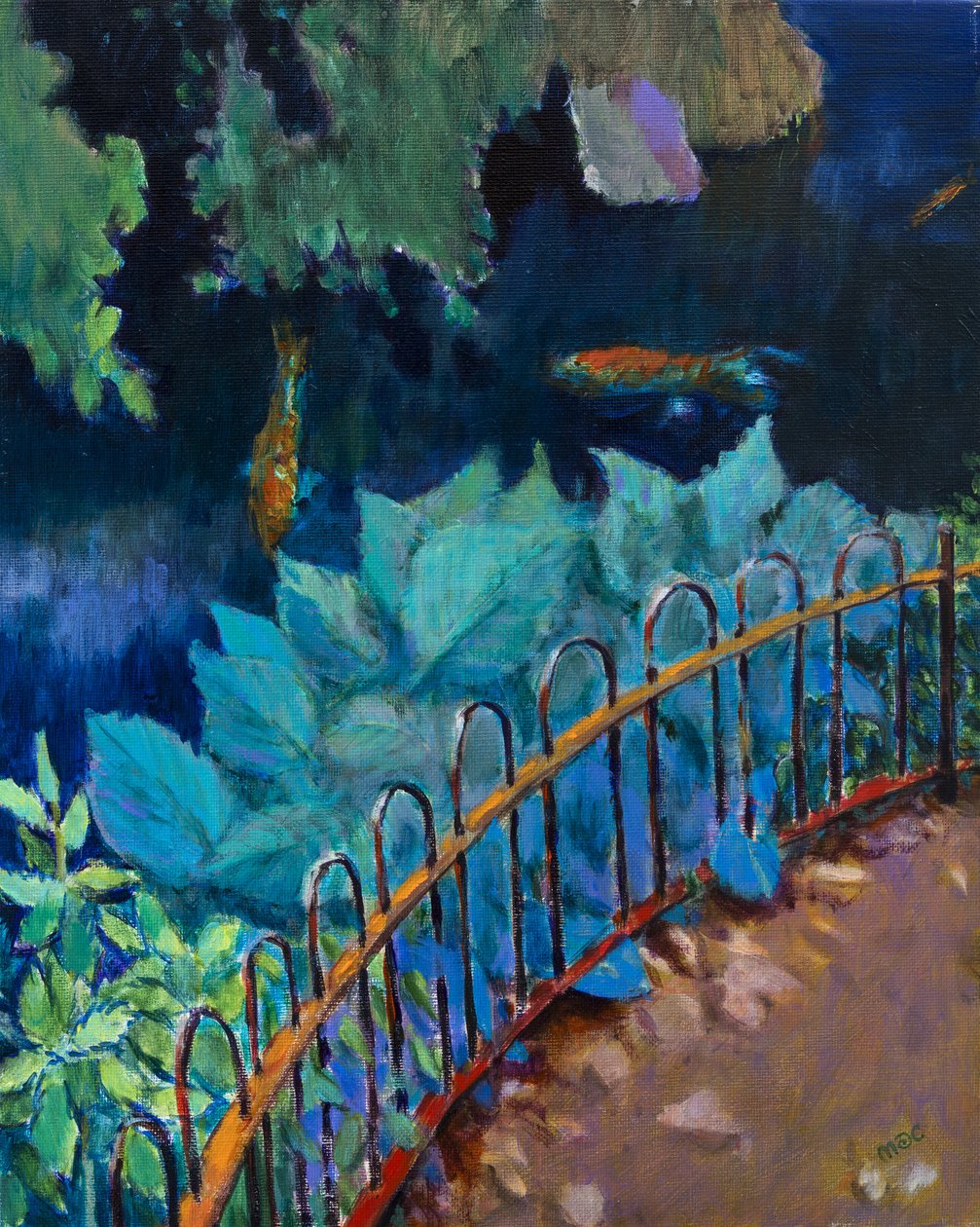 Koi en Hostas door Marco Cazzulini