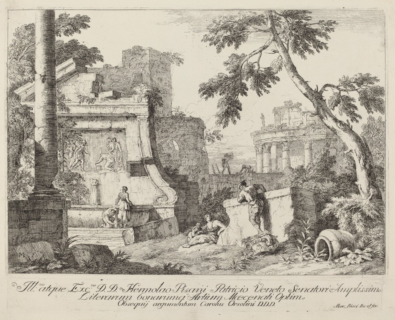Landschap met Ruïnes door Marco Ricci